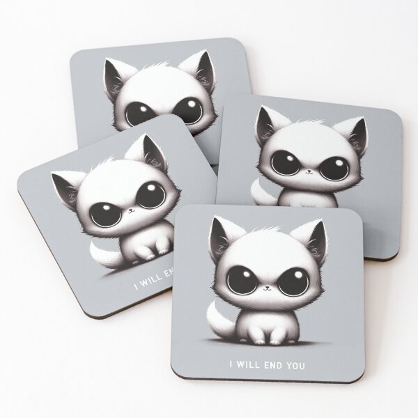 Item preview, I Will End You - Cute Threatening Kitten Illustration designed and sold by RuyaFab.