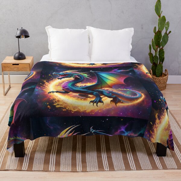 Item preview, Mythical "Rainbow" Dragon 3 fantasy art pic designed and sold by PineappleBlend.
