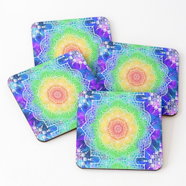 Item preview, Rainbow Mandala, buddhism, lotus, abstract art designed and sold by MayGreenAbgrall.