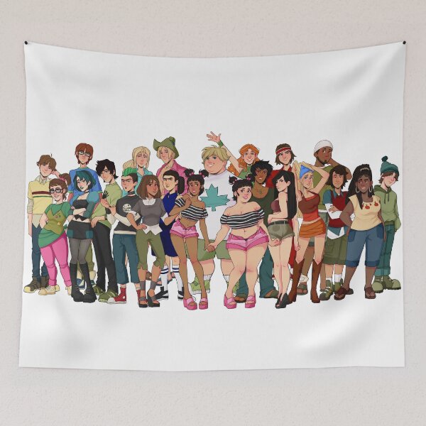 Item preview, Total Drama Island Characters designed and sold by Peppermintpapers Illustrations.