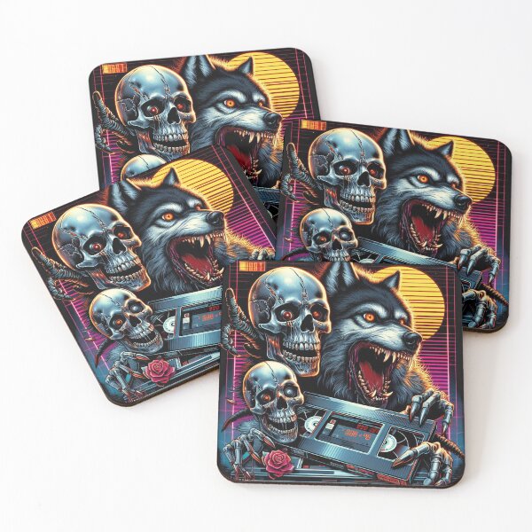 Item preview, Wolf's Movie Night: Skulls & DVDs designed and sold by American Artist Designs.