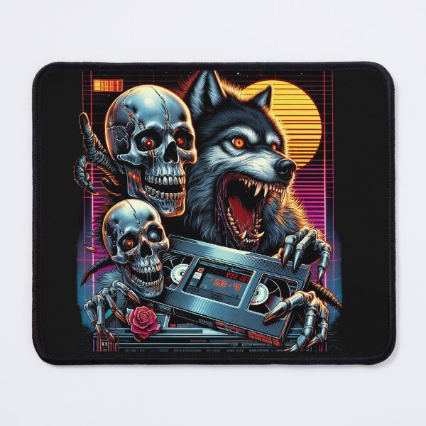 Item preview, Wolf's Movie Night: Skulls & DVDs designed and sold by American Artist Designs.