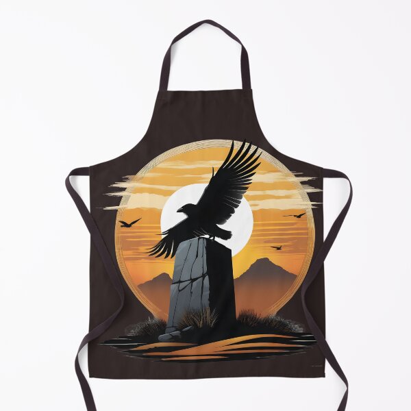 Item preview, Mountain Moorland: Crow's Solitude and a retro Sunset T-Shirt designed and sold by leyfinder.