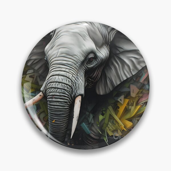 Artikelvorschau, Elefant in der bunten Welt entworfen und verkauft von Rhinosaurarts.