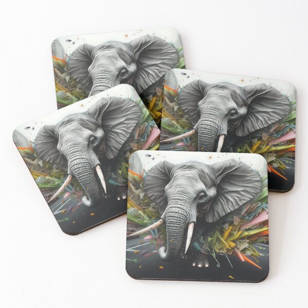 Item preview, Elefant in der bunten Welt designed and sold by Rhinosaurarts.