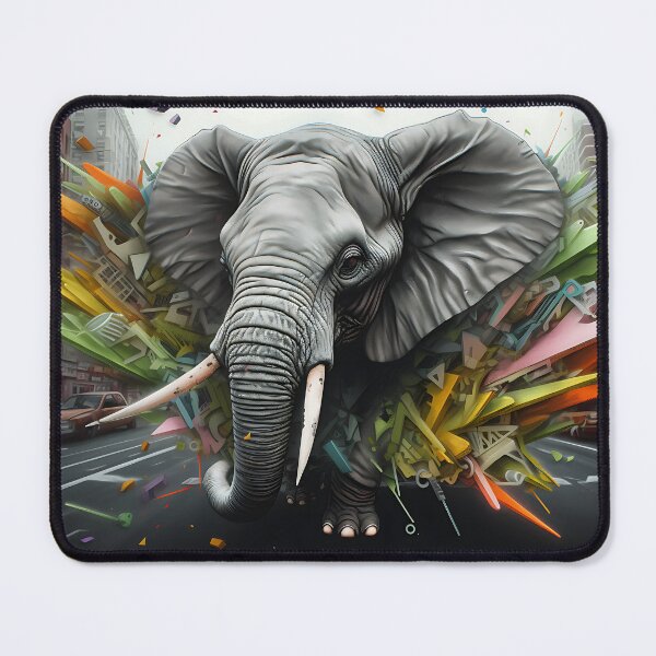 Item preview, Elefant in der bunten Welt designed and sold by Rhinosaurarts.
