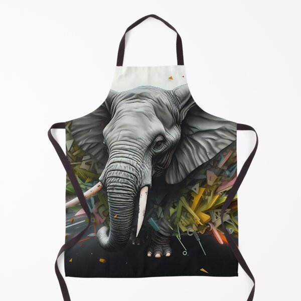 Artikelvorschau, Elefant in der bunten Welt entworfen und verkauft von Rhinosaurarts.