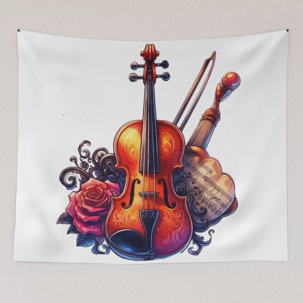 Item preview, Gothic valentines day violin goth Sticker designed and sold by Expressions-Sel.