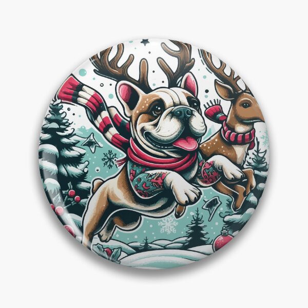 Item preview, Frenchie's Reindeer Romp designed and sold by bjrocket89.
