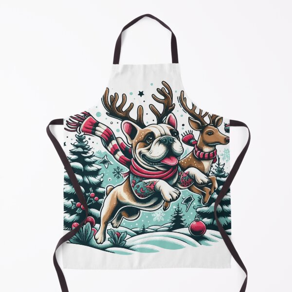 Item preview, Frenchie's Reindeer Romp designed and sold by bjrocket89.