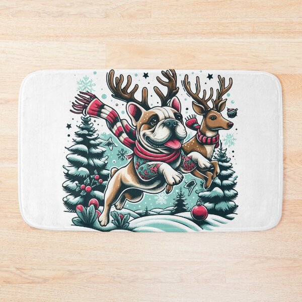 Item preview, Frenchie's Reindeer Romp designed and sold by bjrocket89.