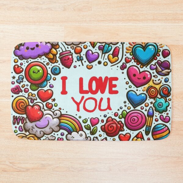 Item preview, Valentine's Day I love You board with sweet valentine elements  designed and sold by JaroDesign2023.