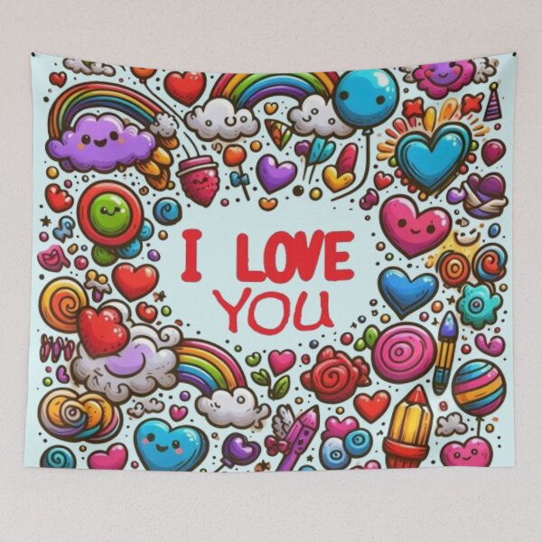 Item preview, Valentine's Day I love You board with sweet valentine elements  designed and sold by JaroDesign2023.