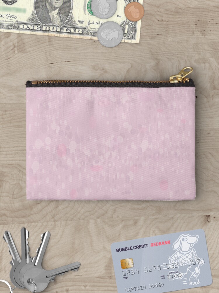 Thumbnail 3 of 4, Zipper Pouch, Pink Cotton Candy Texture designed and sold by CarlaBaremb.