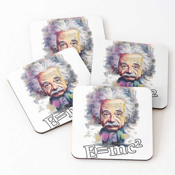 Item preview, Genius at Work: Cartoon Einstein Unveils E=mc² designed and sold by MillennialVibe.