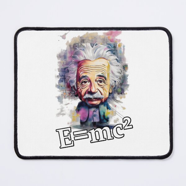Item preview, Genius at Work: Cartoon Einstein Unveils E=mc² designed and sold by MillennialVibe.