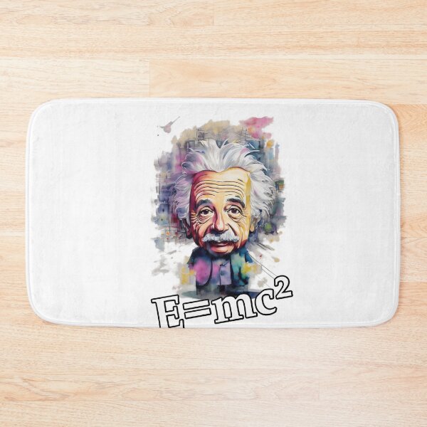 Item preview, Genius at Work: Cartoon Einstein Unveils E=mc² designed and sold by MillennialVibe.