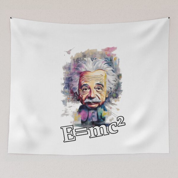 Item preview, Genius at Work: Cartoon Einstein Unveils E=mc² designed and sold by MillennialVibe.
