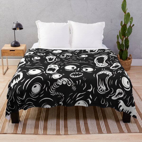 Item preview, Tiled Spooky Faces Pattern designed and sold by dcrc.