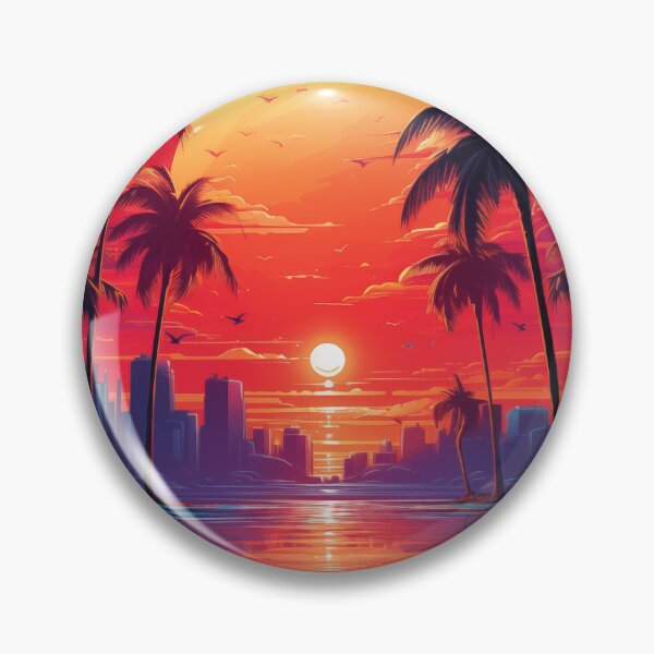 Item preview, Vivid Horizon Symphony: Tropical Synthwave Dreams designed and sold by Mullet Monkey.