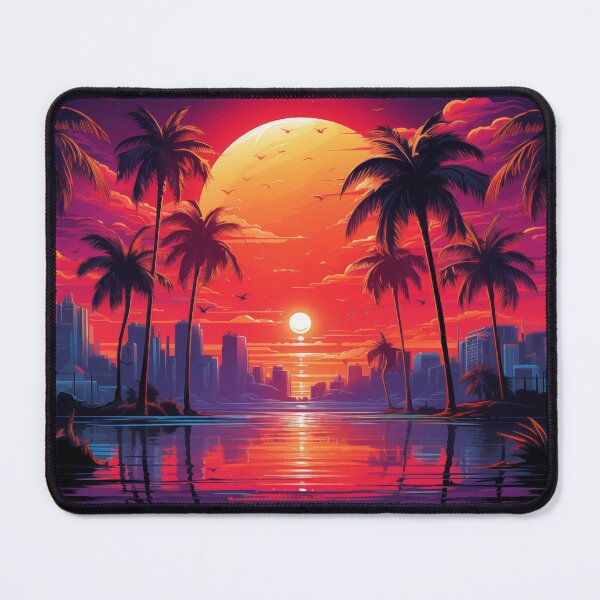 Item preview, Vivid Horizon Symphony: Tropical Synthwave Dreams designed and sold by Mullet Monkey.