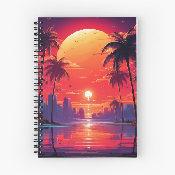 Item preview, Vivid Horizon Symphony: Tropical Synthwave Dreams designed and sold by Mullet Monkey.