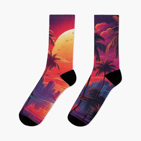 Item preview, Vivid Horizon Symphony: Tropical Synthwave Dreams designed and sold by Mullet Monkey.