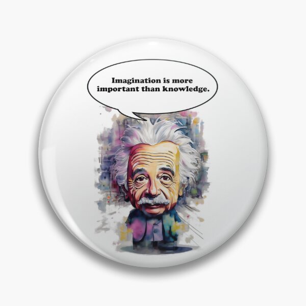 Item preview, Imagination is more important than knowledge Imagination Unleashed: Cartoon Einstein's Wisdom designed and sold by MillennialVibe.