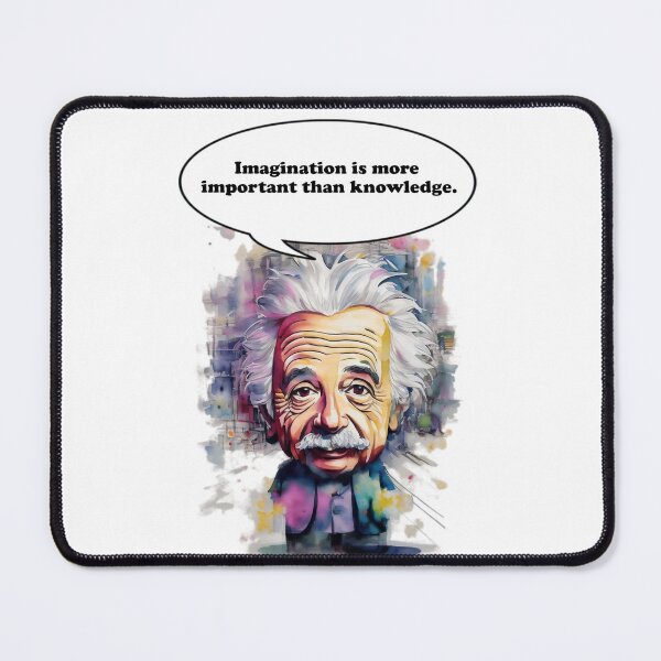 Item preview, Imagination is more important than knowledge Imagination Unleashed: Cartoon Einstein's Wisdom designed and sold by MillennialVibe.