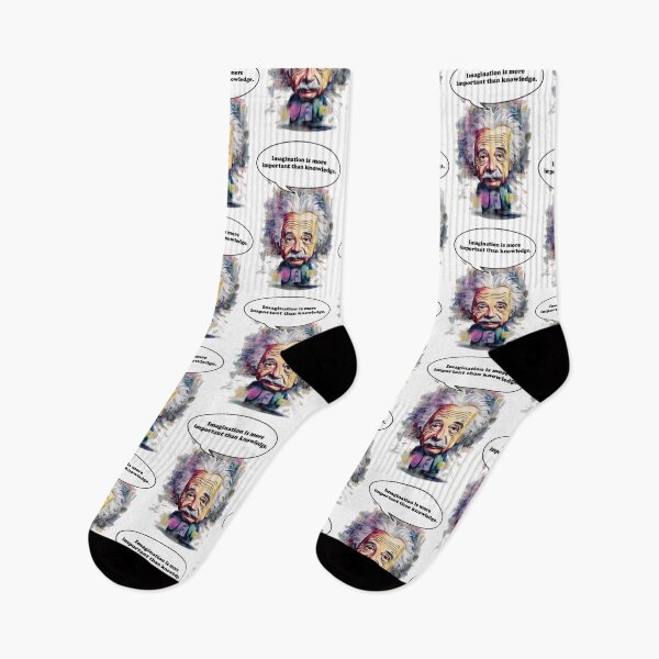 Item preview, Imagination is more important than knowledge Imagination Unleashed: Cartoon Einstein's Wisdom designed and sold by MillennialVibe.