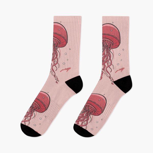 Item preview, Tangled up with you - Pink and red jellyfish designed and sold by avec magie.