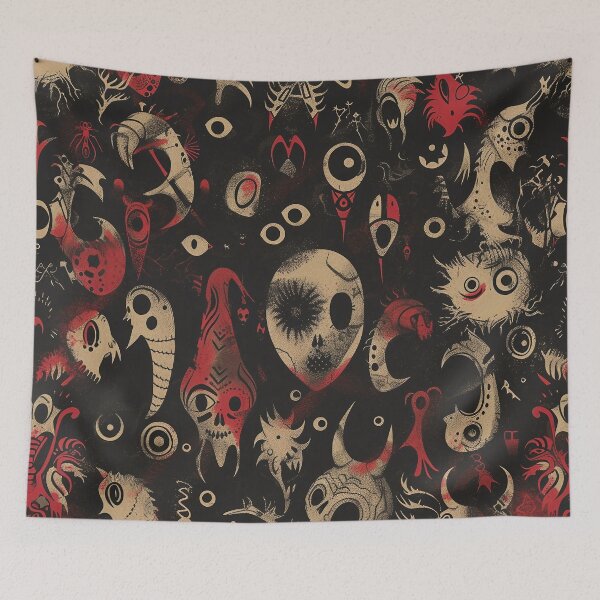 Item preview, Tiled Abstract Spooky Pattern designed and sold by dcrc.