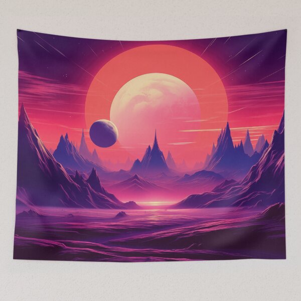 Item preview, Synthwave Outer Space: Ethereal Synthwave Planet designed and sold by Mullet Monkey.