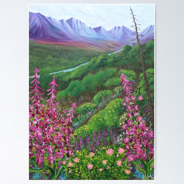 Item preview, Fireweed Mountains designed and sold by MeghannAtinaArt.