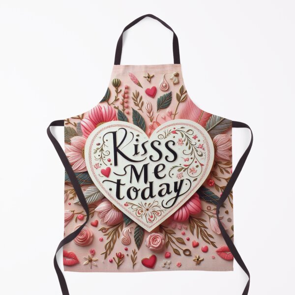 Artikelvorschau, Valentinstag: Küss mich heute mit einem Herzen in Blumen entworfen und verkauft von JaroDesign2023.