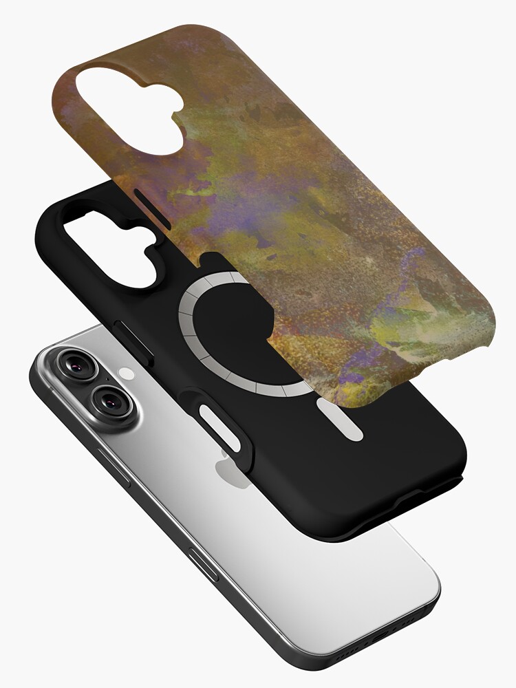 Thumbnail 2 of 4, iPhone Case, Neon Seas in Ochre designed and sold by TSteeleArt.