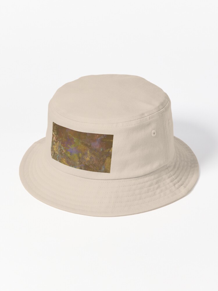 Thumbnail 1 of 6, Bucket Hat, Neon Seas in Ochre designed and sold by TSteeleArt.