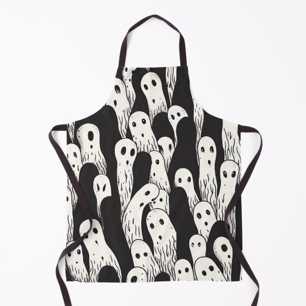 Item preview, Tiled Black and White Ghost Pattern designed and sold by dcrc.