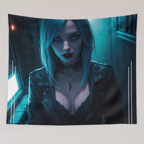 Item preview, Neon Demon: Blue Neon Temptation designed and sold by TerraTartarus.