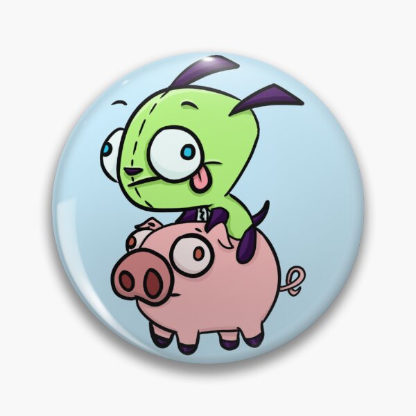 Item preview, Gir riding a pig designed and sold by DimSumDoodles.