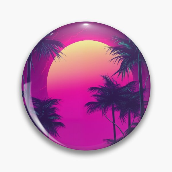 Item preview, Vibrant Synthwave Haven: Tropic Echoes Unleashed designed and sold by Mullet Monkey.