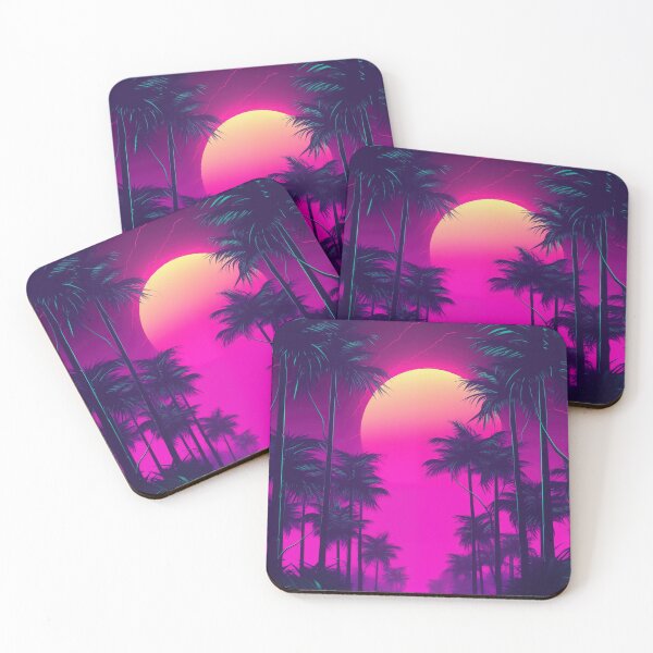 Item preview, Vibrant Synthwave Haven: Tropic Echoes Unleashed designed and sold by Mullet Monkey.