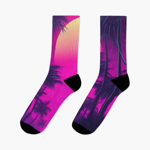 Item preview, Vibrant Synthwave Haven: Tropic Echoes Unleashed designed and sold by Mullet Monkey.