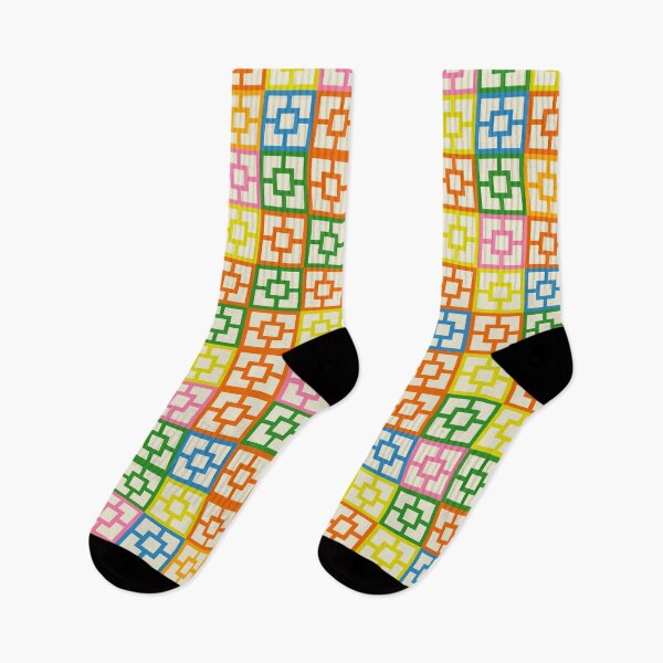 Item preview, Colorful Mid Century Modern Geometric Breeze Block Pattern designed and sold by kierkegaard.