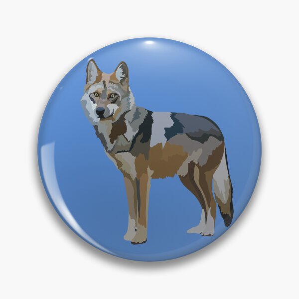 Item preview, M is for Mexican Wolf,Mexican Wolf Illustration – Endangered Canine Artwork designed and sold by PrettylittlepastelUk.