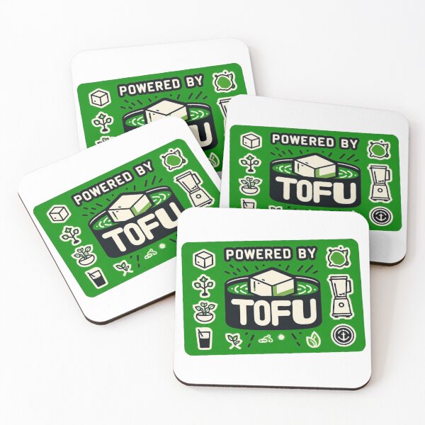 Item preview, Eco-Friendly Powered by Tofu Sticker - Vegan & Environmentally Friendly Decal” designed and sold by Ajay GB.