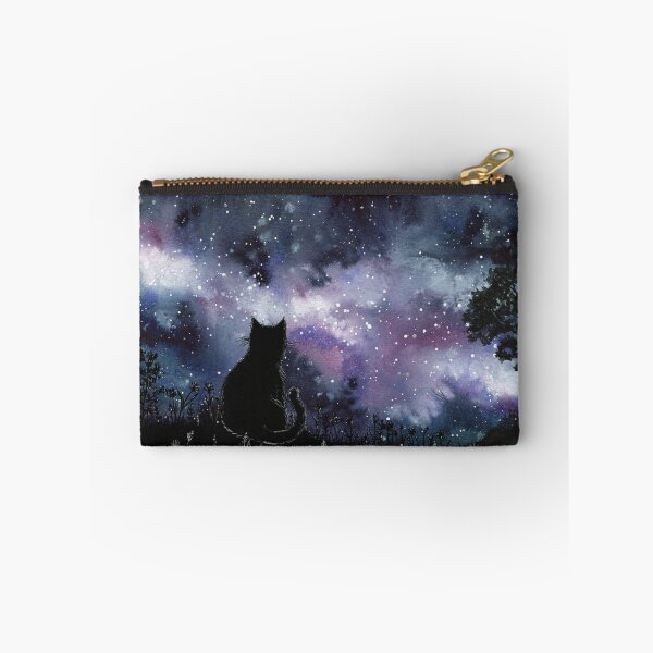 Item preview, Stargazing Cat Watercolor Landscape designed and sold by dragonstarart.