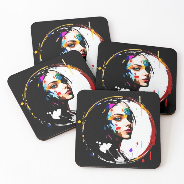 Item preview, Girl's face in abstract style designed and sold by Sopilka.