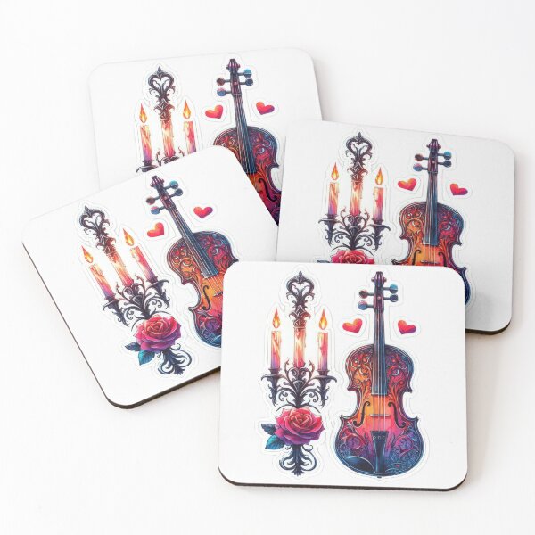 Item preview, Gothic violin goth valentines day Sticker designed and sold by Expressions-Sel.