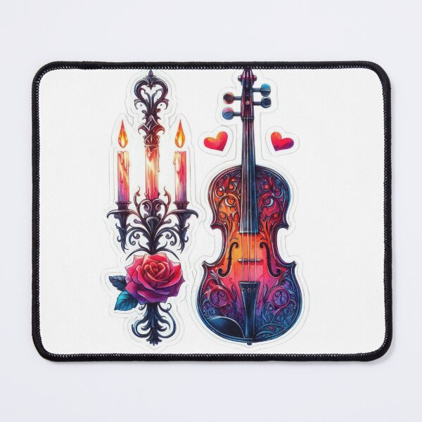 Item preview, Gothic violin goth valentines day Sticker designed and sold by Expressions-Sel.